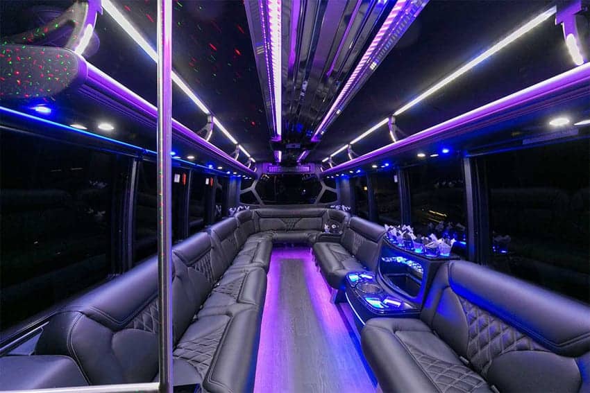 Atlanta Luxury Party Bus Interior - Premium Limo Service